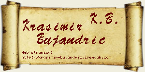 Krasimir Bujandrić vizit kartica